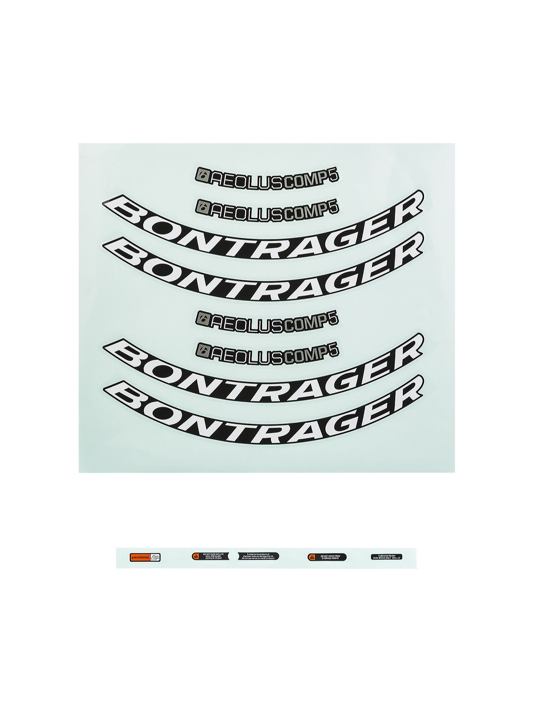 Set di decalcomanie per cerchi Bontrager Aeolus Comp Disc
