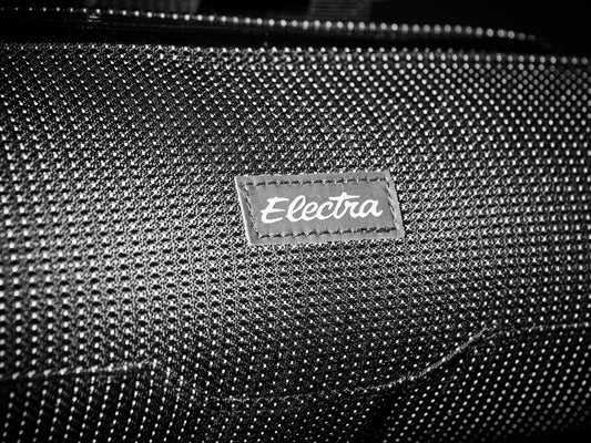 Borsa manubrio cilindrica Electra Reflective Charcoal