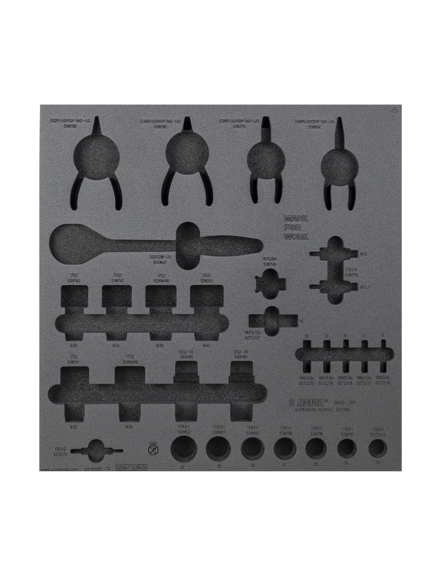 Unior Suspension Bench Drawer - 3 Tool Tray