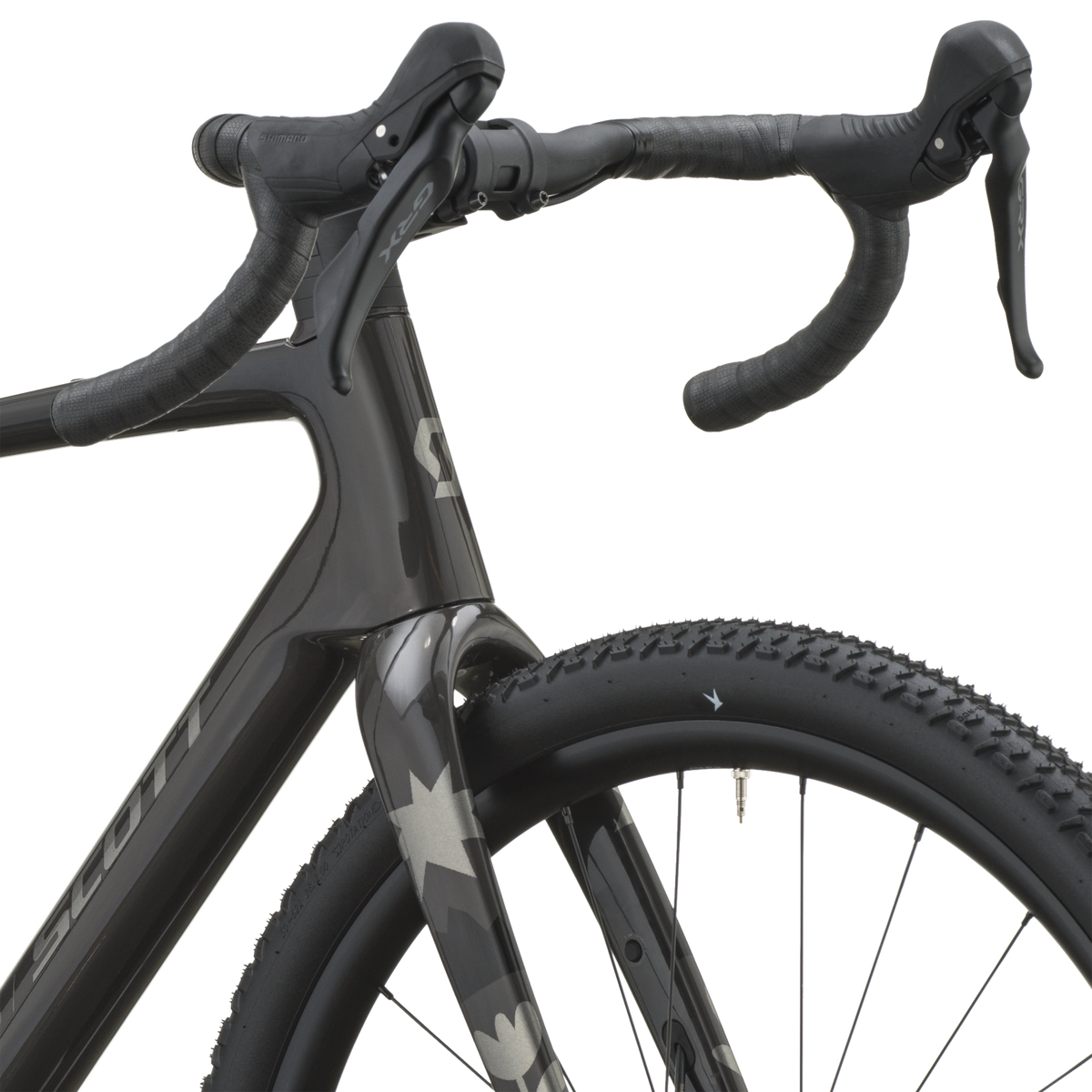 Scott Addict Gravel 40 carbon black dettaglio
