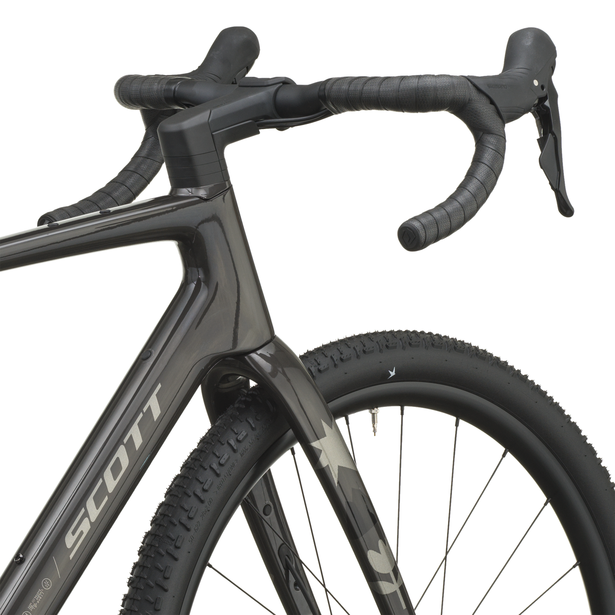 Scott Addict Gravel 40 carbon black dettaglio