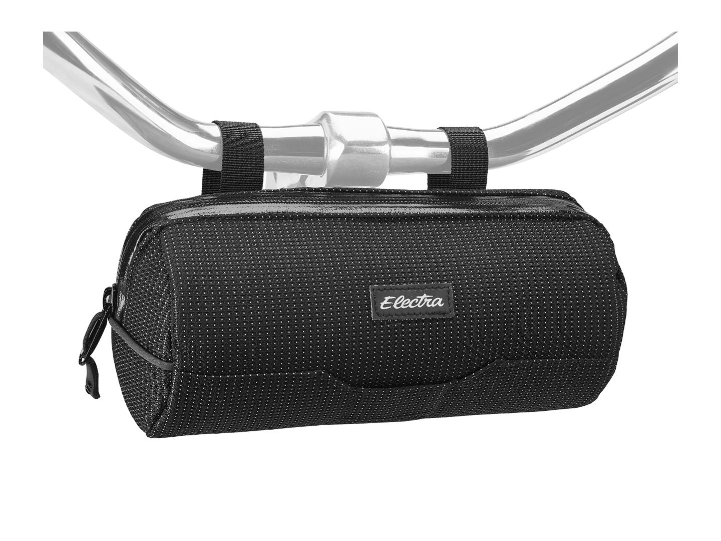 Borsa manubrio cilindrica Electra Reflective Charcoal