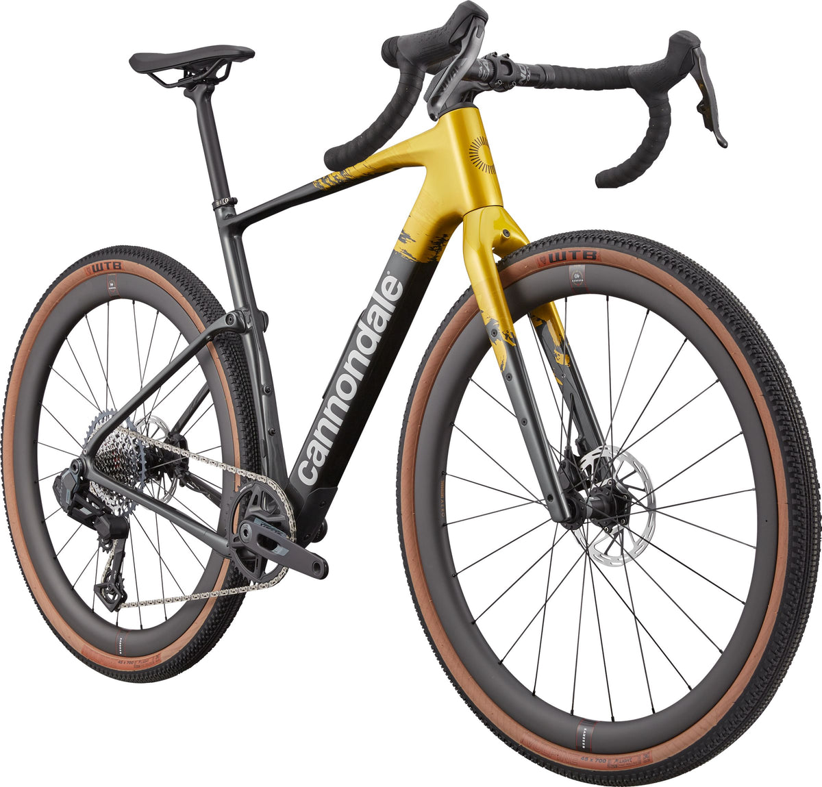 Cannondale Topstone Carbon 1 AXS — Phoenix Yellow, tre quarti