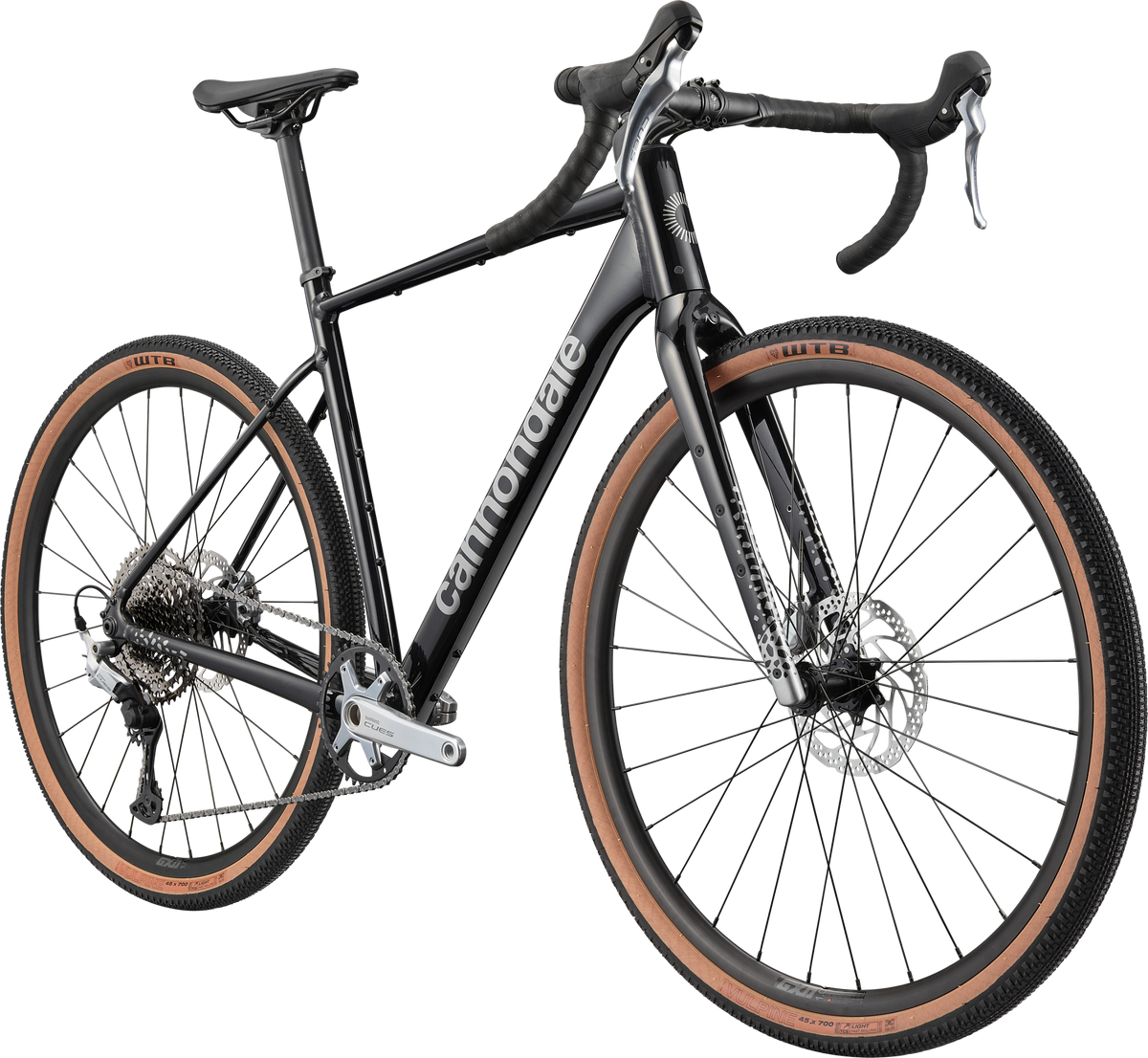 Cannondale Topstone CAAD 2 CUES 1x — Black, tre quarti