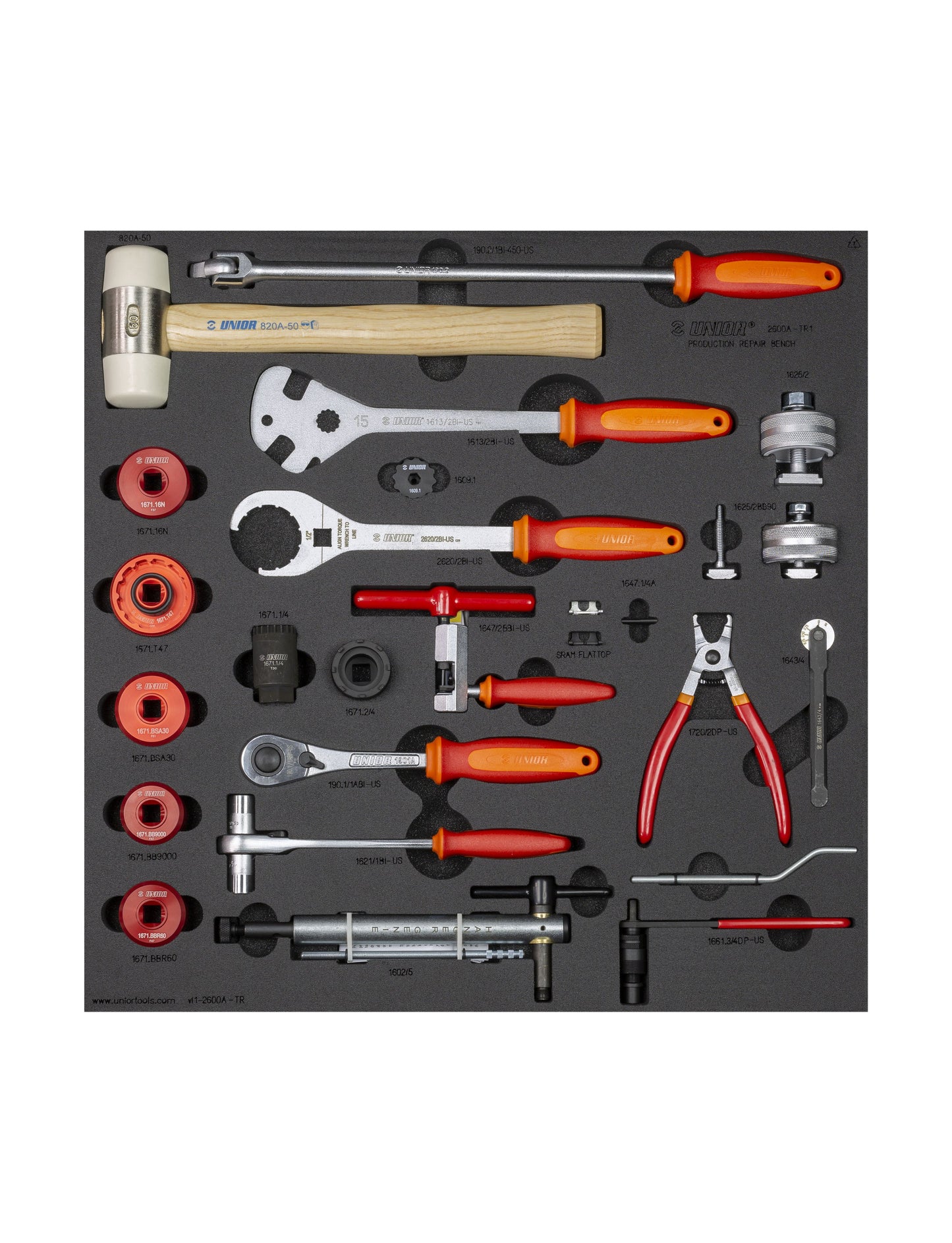 Unior Production Bench Drawer 1 Tool Tray Set