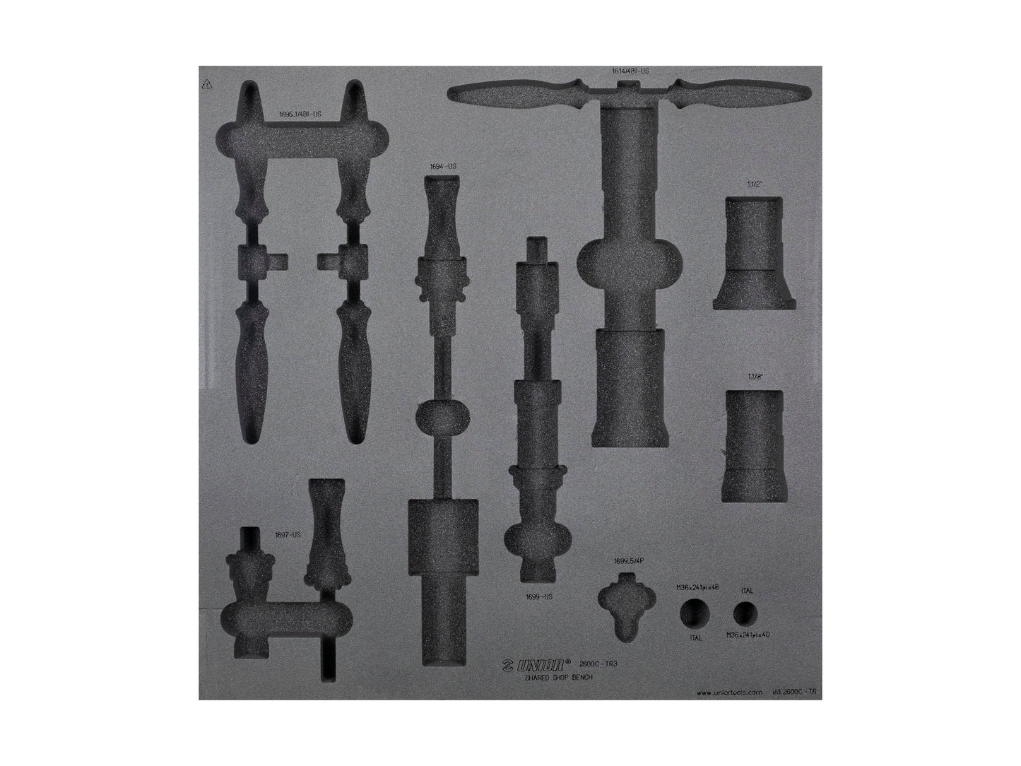 Unior Shared Bench Drawer - 3 Tool Tray