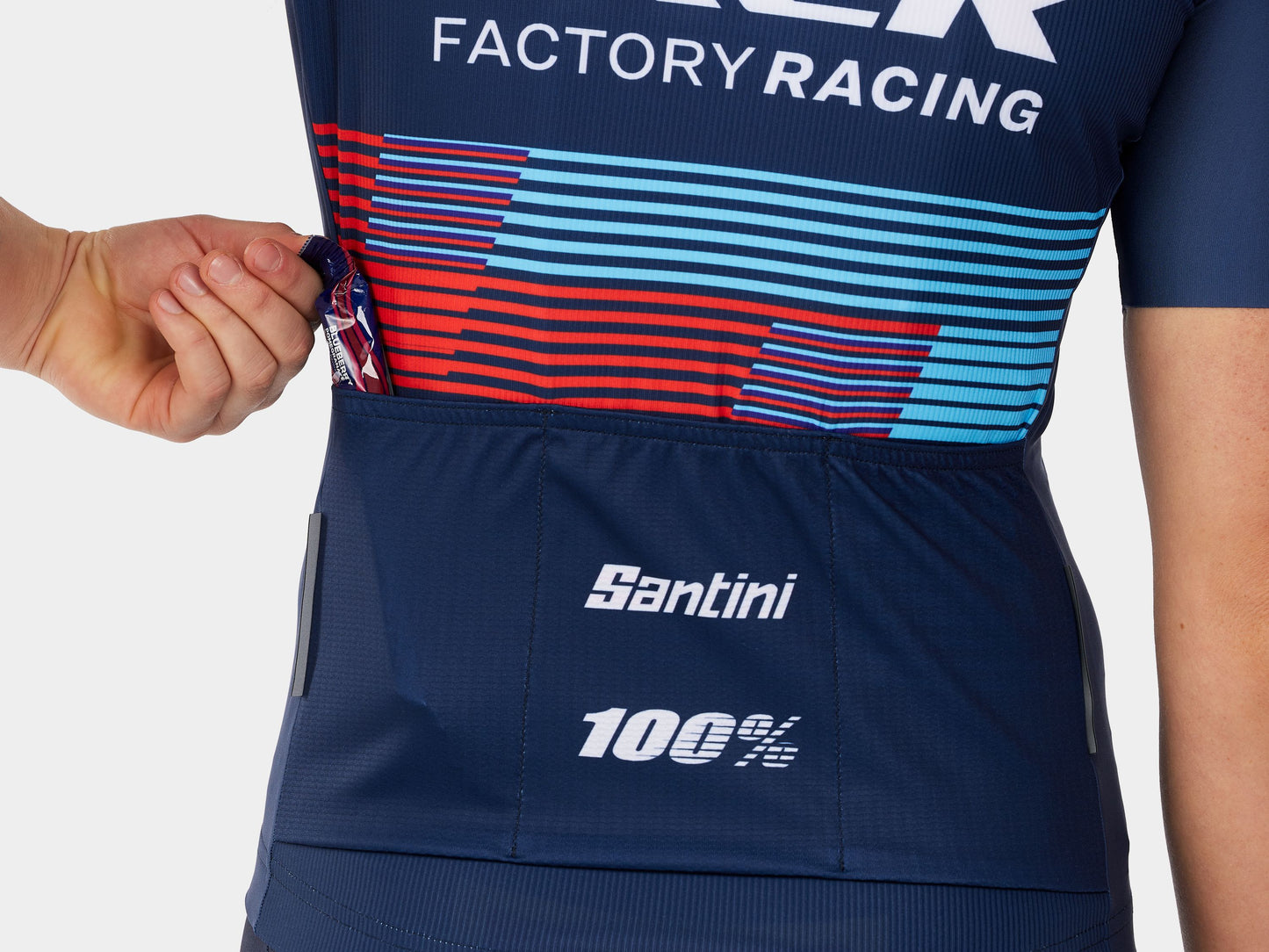 Maglia da ciclismo Santini Trek Factory Racing Team Replica da donna