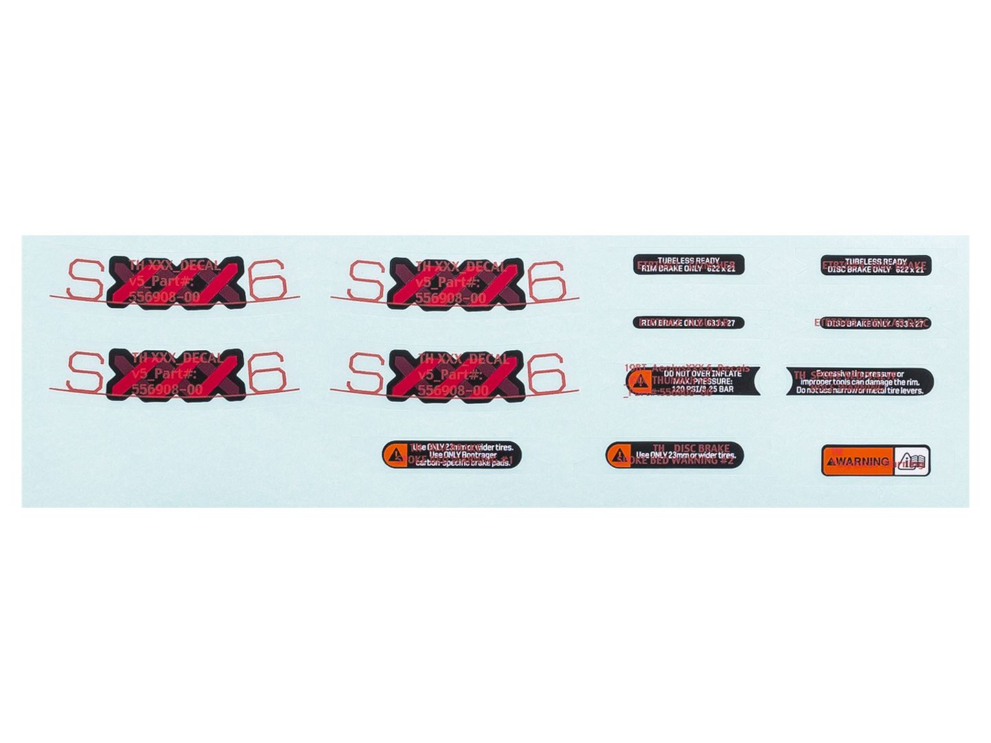 Bontrager Wheelsystem Replacement Aeolus XXX 6 Decals
