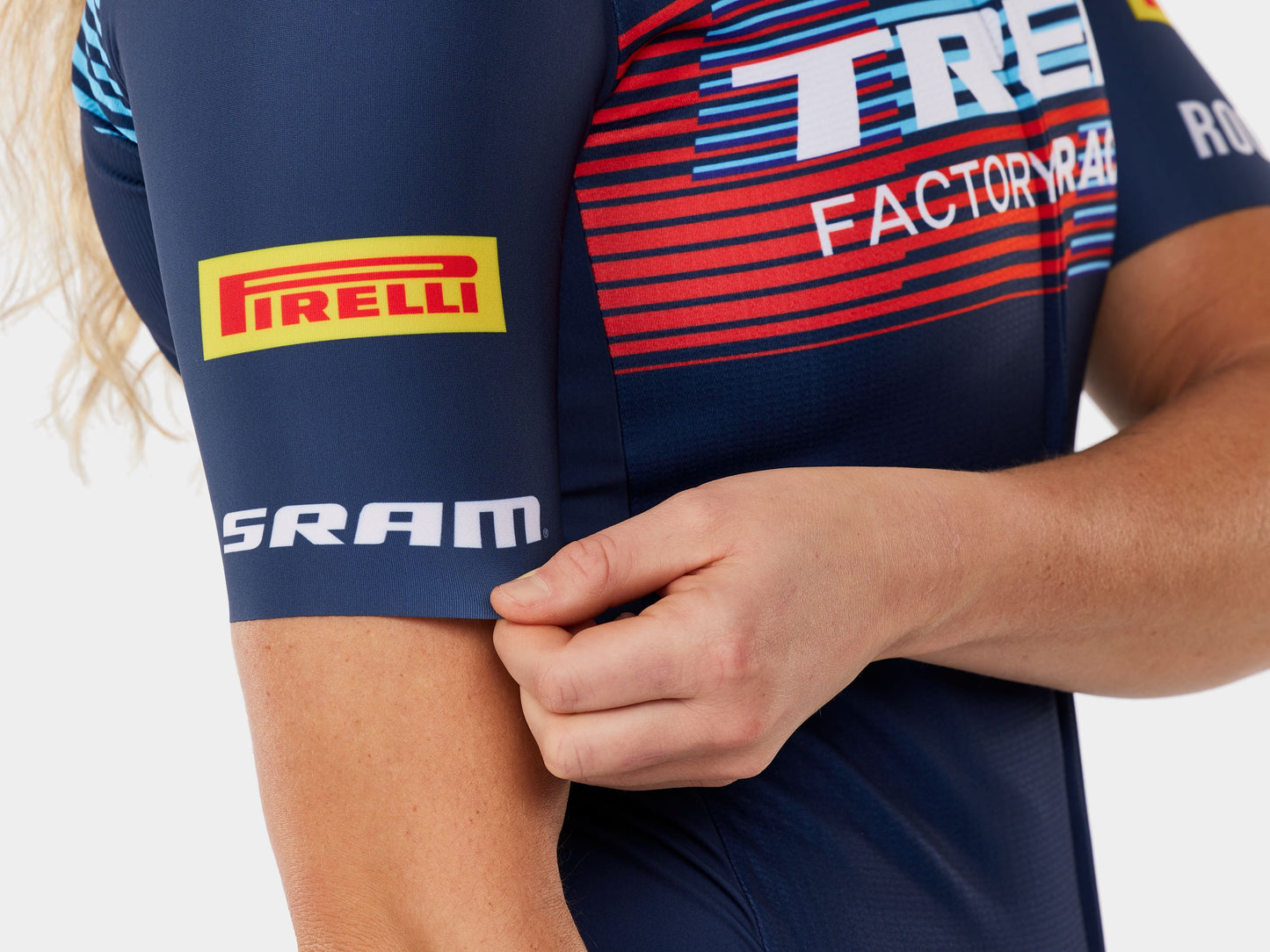 Maglia da ciclismo Santini Trek Factory Racing Team Replica da donna