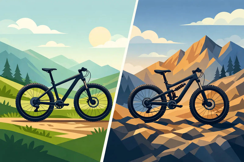 Differenza tra hardtail e full suspension MTB
