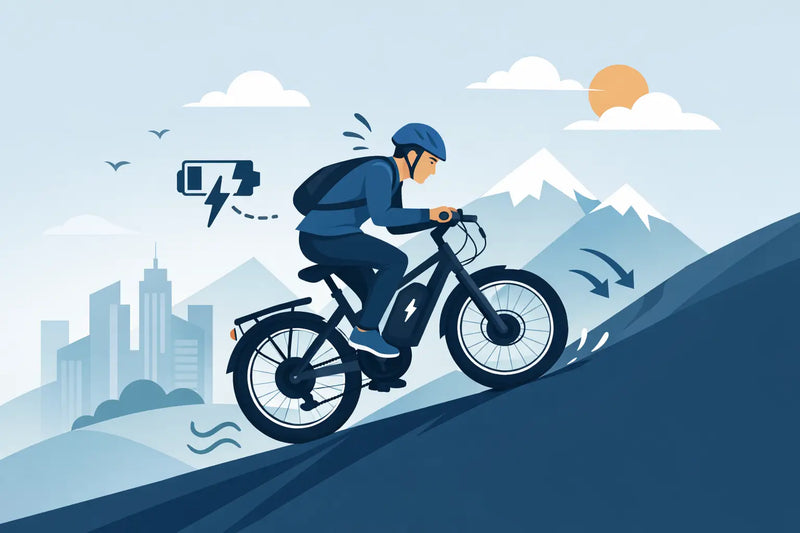 Perché la bici elettrica perde potenza in salita