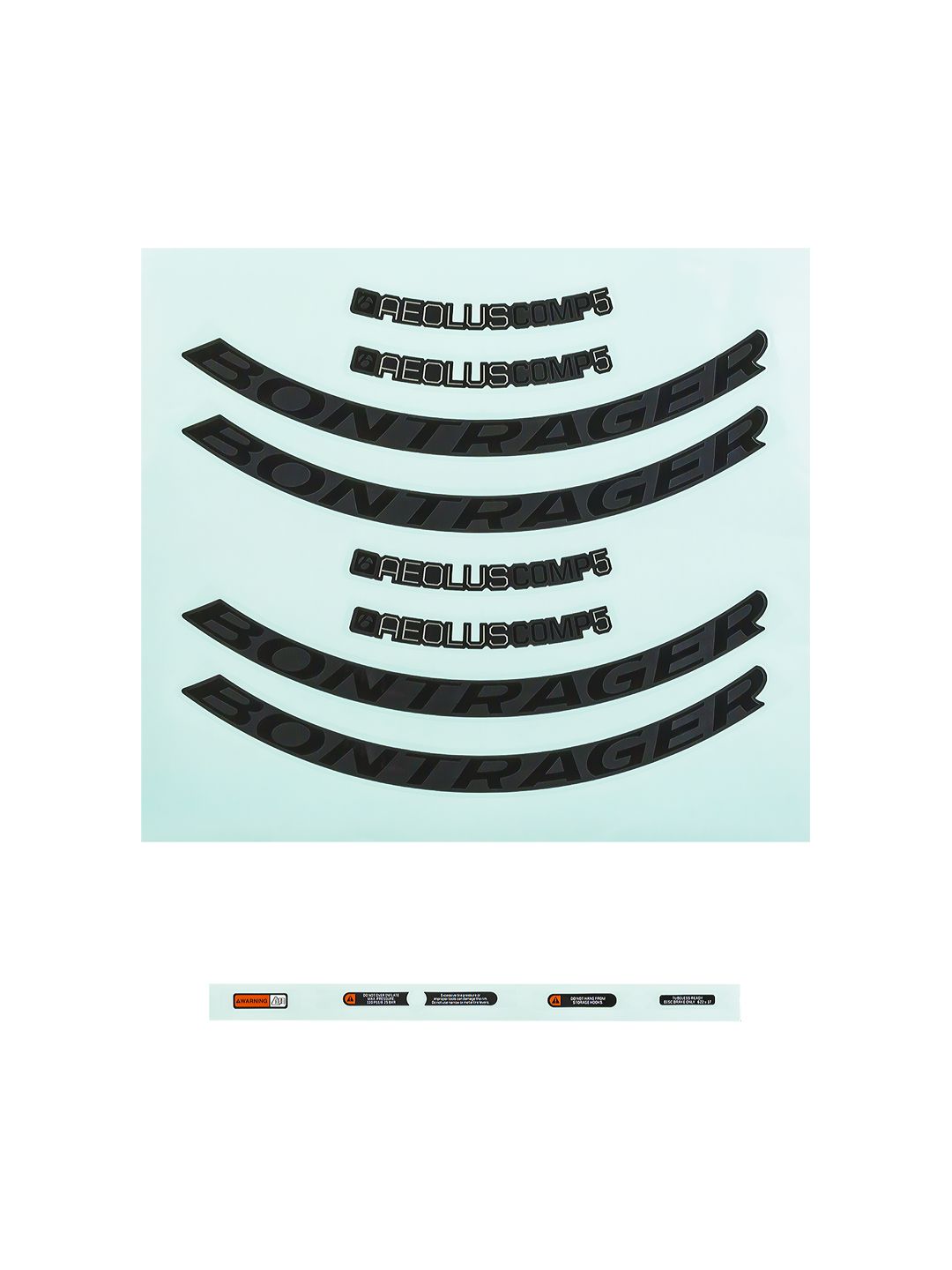 Set di decalcomanie per cerchi Bontrager Aeolus Comp Disc