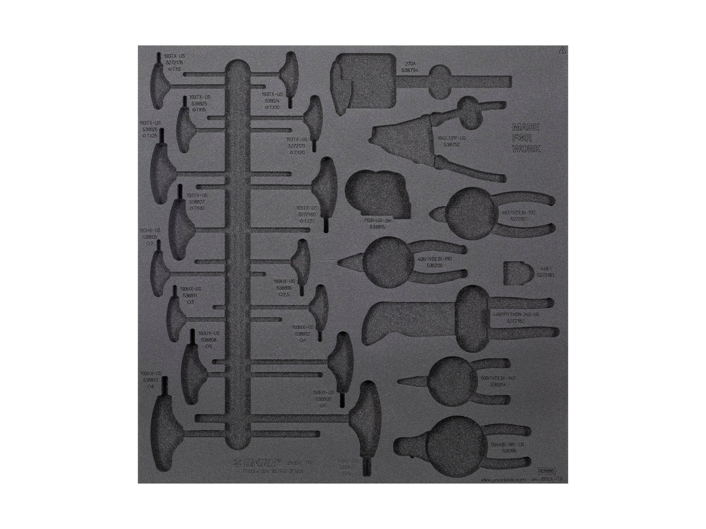 Unior Production Bench Drawer 4 Tool Tray