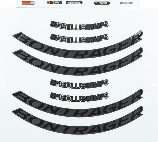 Bontrager Aeolus Comp Rim Decal Set