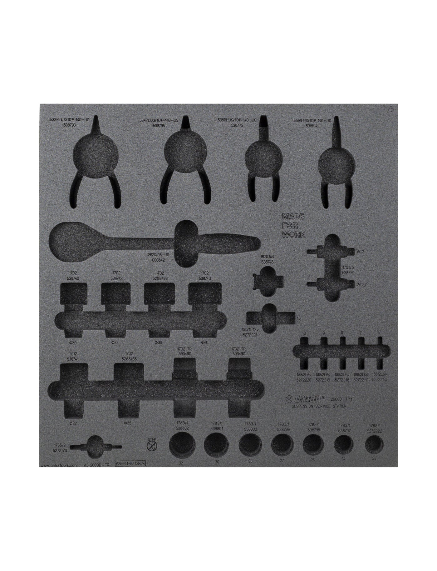 Unior Suspension Bench Drawer - 3 Tool Tray