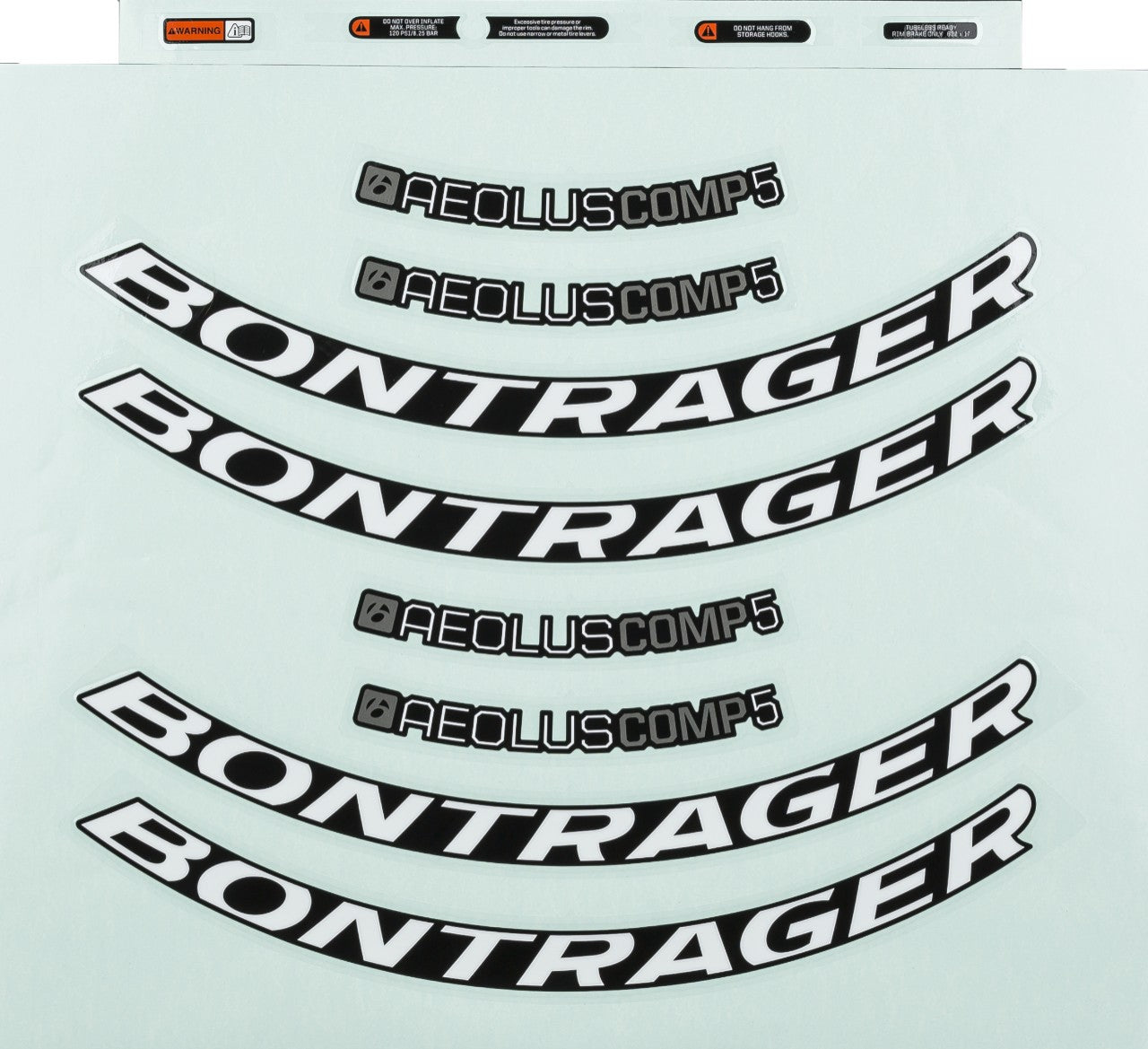 Bontrager Aeolus Comp Rim Decal Set