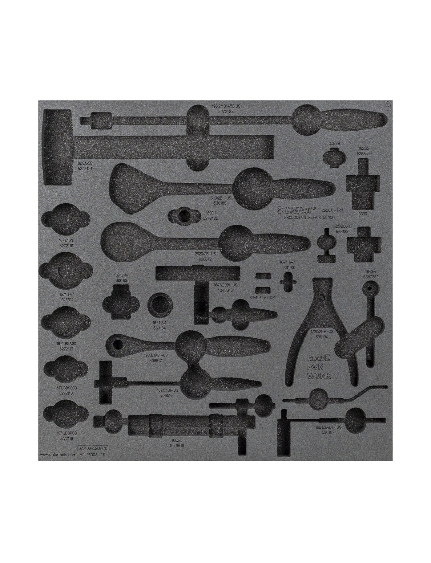 Unior Production Bench Drawer 1 Tool Tray