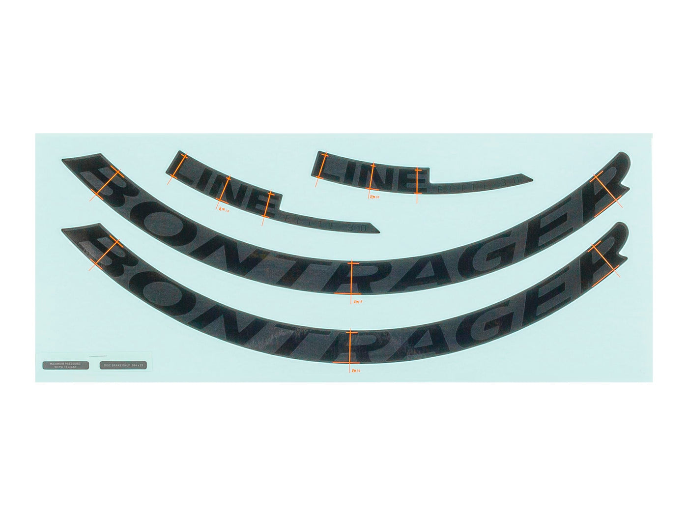 Bontrager Line Elite 30 27,5" Felgenaufkleber-Set