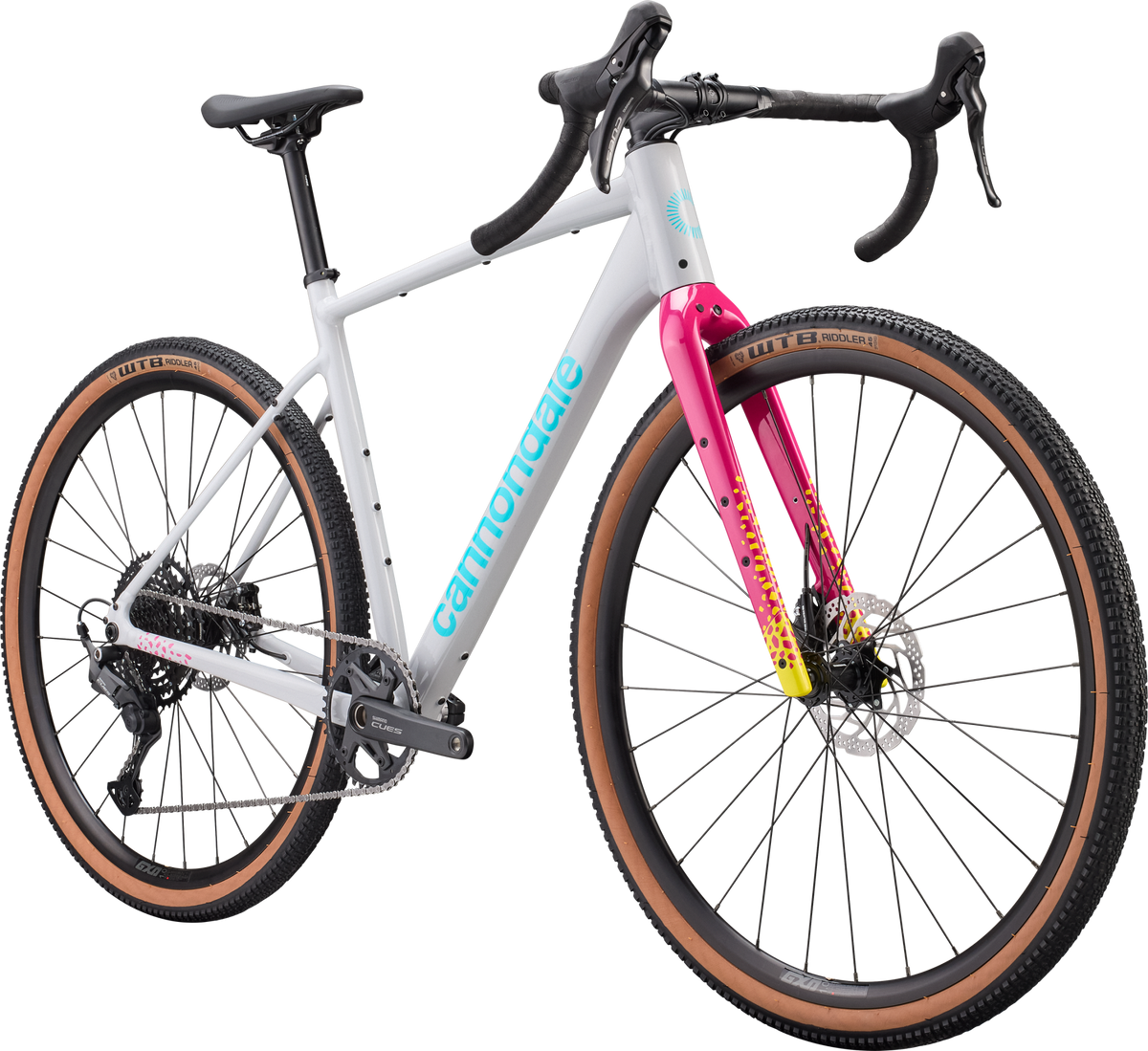 Cannondale Topstone CAAD 3 CUES 1x — Light Grey, tre quarti