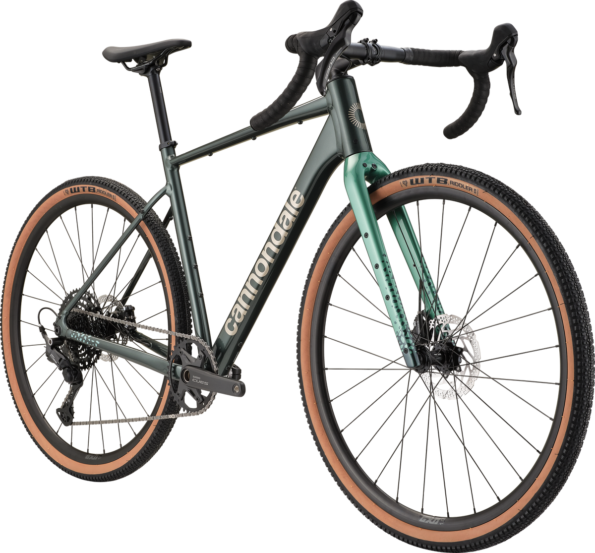 Cannondale Topstone CAAD 3 CUES 1x — Tech Green, tre quarti