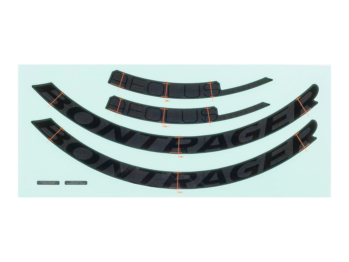 Bontrager Aeolus Elite 35mm Felgenaufkleber-Set