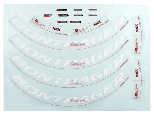 Bontrager Wheelsystem Replacement Aeolus XXX 4 Decals