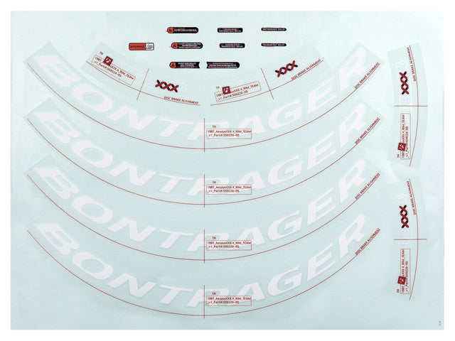 Bontrager Wheelsystem Replacement Aeolus XXX 4 Decals