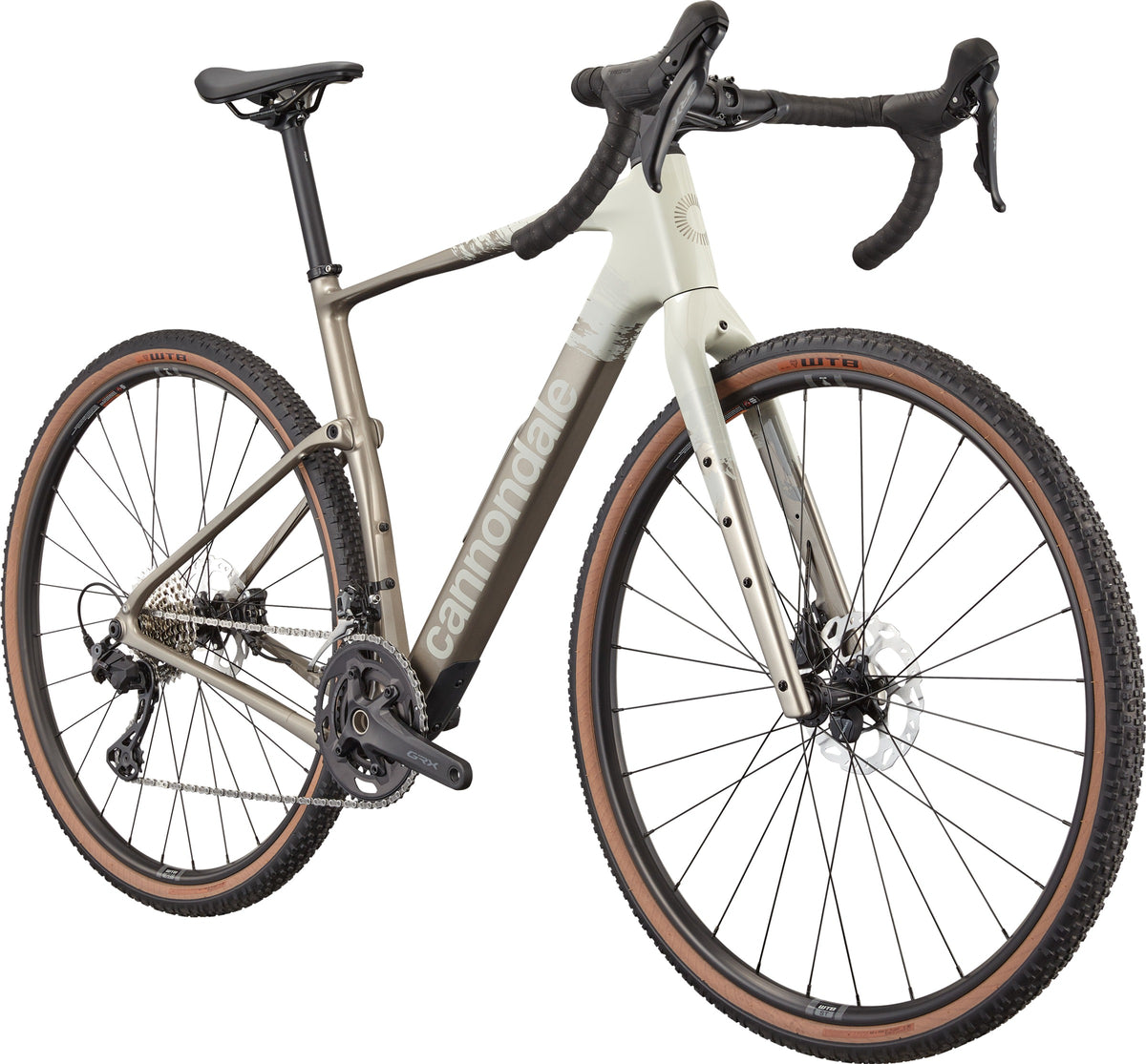 Cannondale Topstone Carbon 3 GRX 2x — Chalk, tre quarti