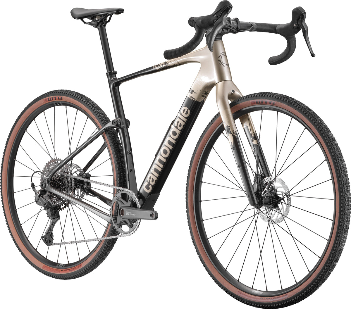 Cannondale Topstone Carbon 4 CUES 1x — Platinum, tre quarti