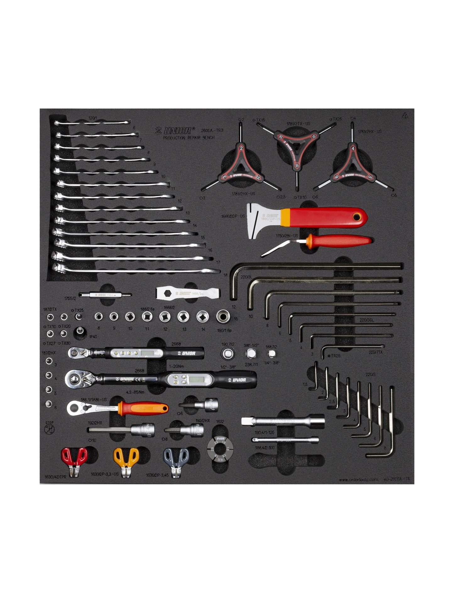 Unior Production Bench Drawer 3 Tool Tray Set